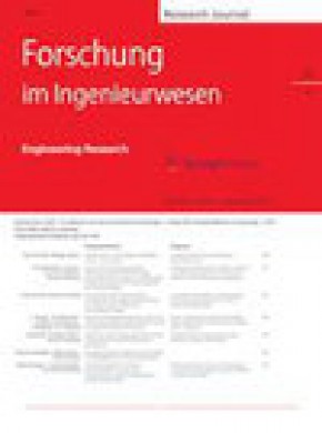 Forschung Im Ingenieurwesen-engineering Research雜志
