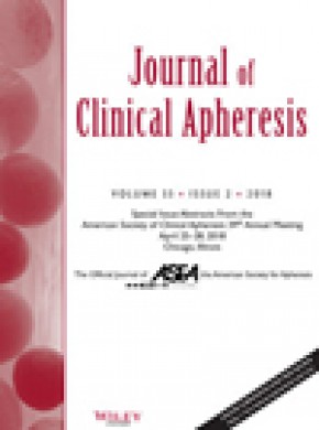 Journal Of Clinical Apheresis雜志