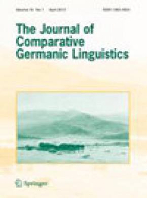 Journal Of Comparative Germanic Linguistics雜志