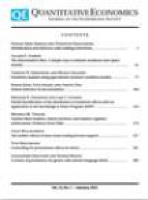 Quantitative Economics雜志