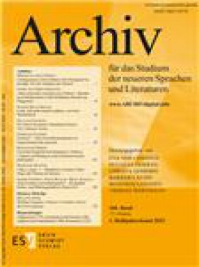 Archiv Fur Das Studium Der Neueren Sprachen Und Literaturen雜志