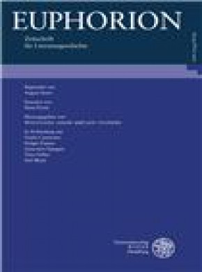 Euphorion-zeitschrift Fur Literaturgeschichte雜志