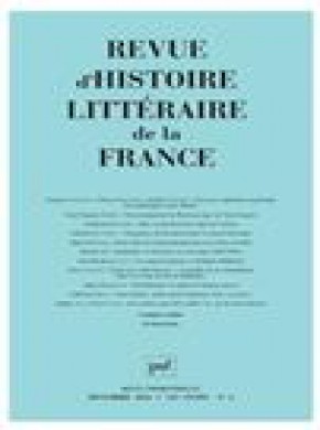 Revue D Histoire Litteraire De La France雜志