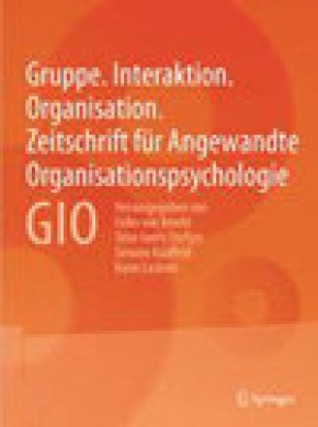 Gio-gruppe-interaktion-organisation-zeitschrift Fuer Angewandte Organisationspsy雜志