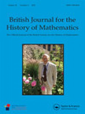 British Journal For The History Of Mathematics雜志