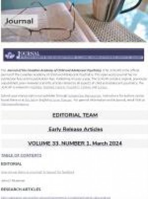 Journal Of The Canadian Academy Of Child And Adolescent Psychiatry雜志
